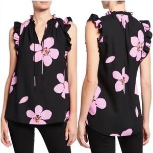 Kate Spade Grand Flora Sleeveless Blouse Size M EUC